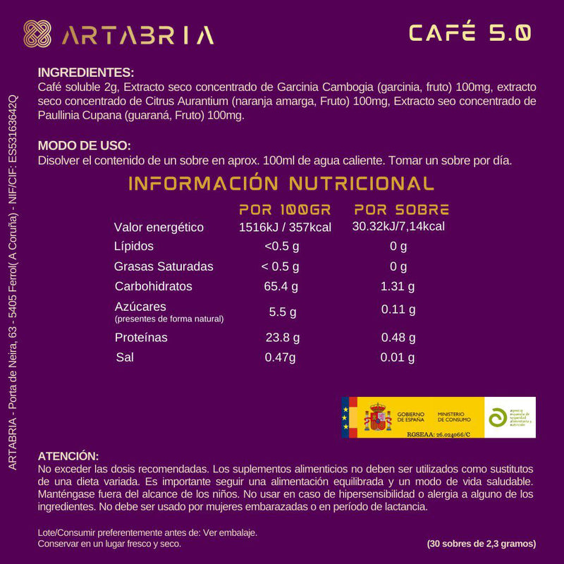 CAFE 5.0 (30 Sobres)