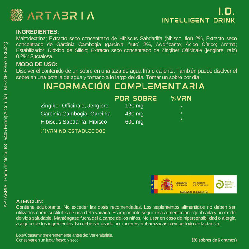 Bebida Inteligente (Infusión Soluble) - (30 Sobres)